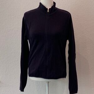 Fila Navy Brushed Cotton Zip Front Jacket